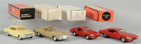 LOT OF 4: AMERICAN MADE PLASTIC PROMO VEHICLES.   