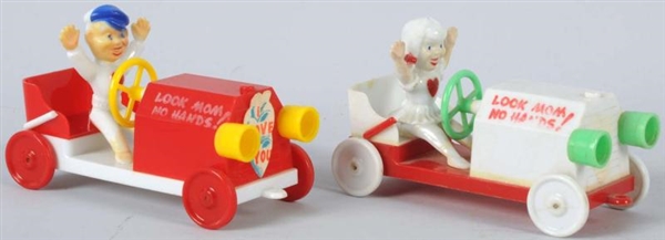 LOT OF 2: PLASTIC VALENTINE OPEN AIR CARS.        