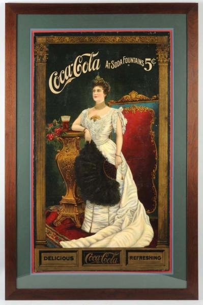 1905 COCA-COLA LARGE CARDBOARD POSTER.            