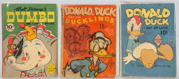 LOT OF 3: DELL FAST-ACTION WALT DISNEY BOOKS.     