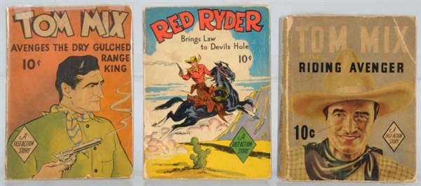 LOT OF 3: DELL FAST-ACTION WESTERN BOOKS.         