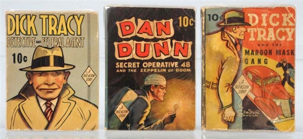 LOT OF 3: DELL FAST-ACTION DETECTIVE BOOKS.       