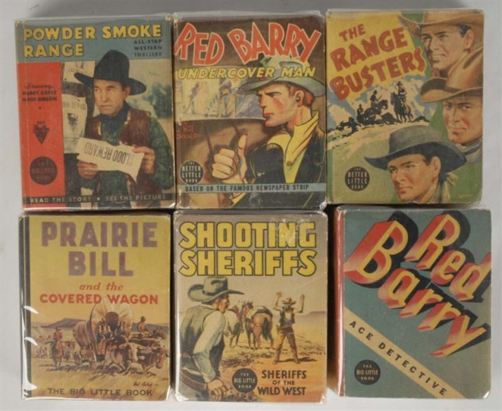 LOT OF 6: WESTERN THEMED BIG LITTLE BOOKS.        