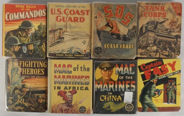LOT OF 8: MILITARY THEMED BIG LITTLE BOOKS.       