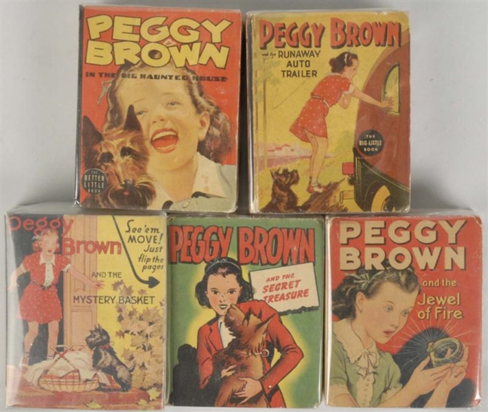 LOT OF 5: PEGGY BROWN BIG LITTLE BOOKS.           