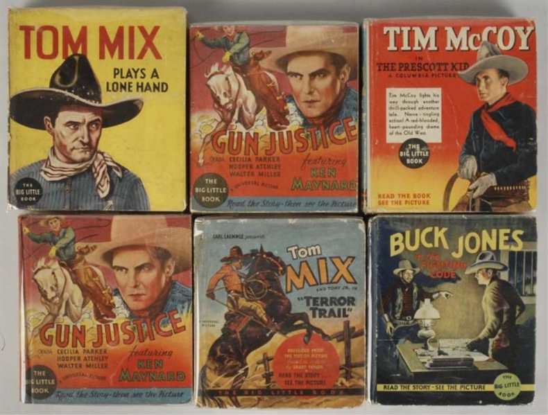 LOT OF 6: WESTERN THEMED BIG LITTLE BOOKS.        