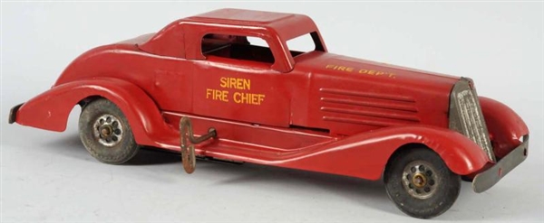 PRESSED STEEL MARX SIREN FIRE CHIEF CAR.          