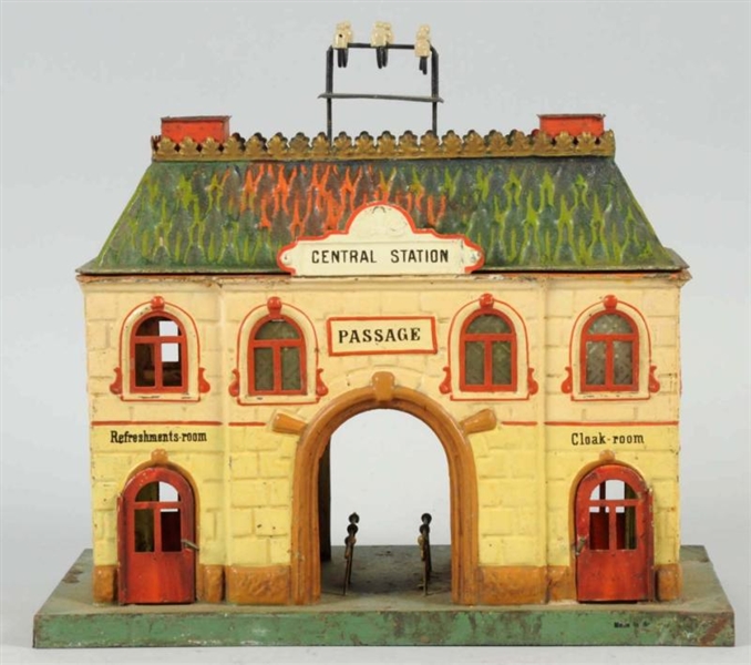 HAND-PAINTED TIN MARKLIN CENTRAL STATION.         