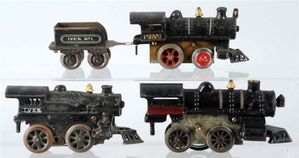 LOT OF IVES STEAM ENGINES & TENDER.               