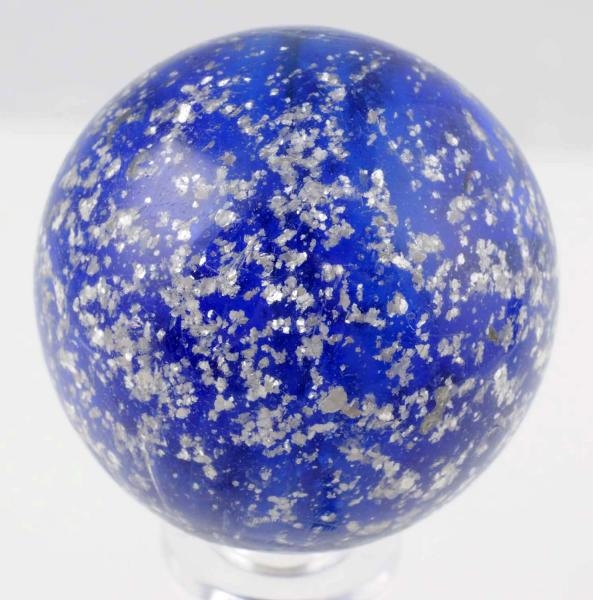 LARGE BLUE CASED MICA MARBLE.                     