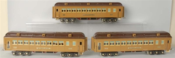 MTH PASSENGER TRAIN CARS IN STATE CAR BROWN.      