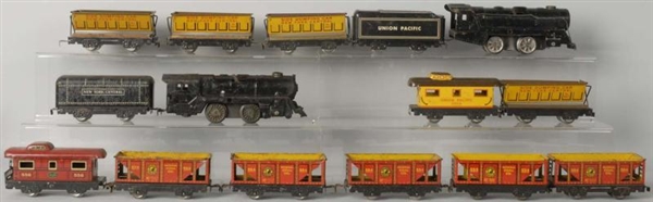LOT OF 2: MARX WIND-UP FREIGHT TRAIN SETS.        
