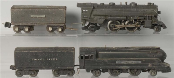 LOT OF 2: LIONEL STEAM-TYPE ENGINES & TENDERS.    