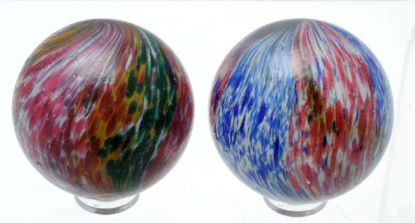 LOT OF 2: FOUR-PANELED ONIONSKIN MARBLES.         