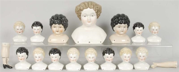 LOT OF ASSORTED JAPANESE CHINA HEADS.             