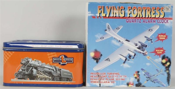 CONTEMPORARY FLYING FORTRESS AIRPLANE ALARM CLOCK 