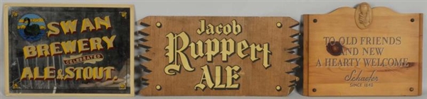 LOT OF 4: BEER SIGNS.                             