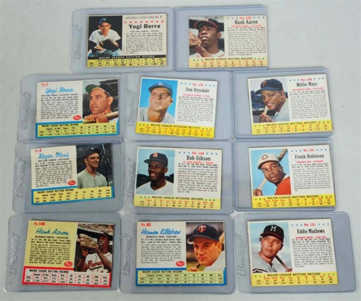 LOT OF 43: 1960-62 POST CEREAL BASEBALL CARDS.    