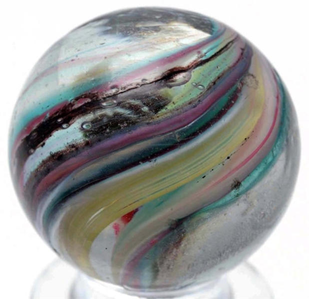 SINGLE RIBBON END OF CANE SWIRL MARBLE.           