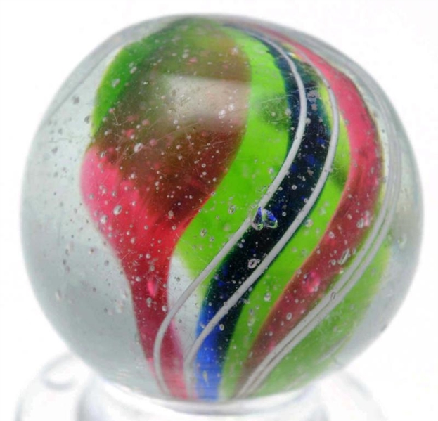 UNUSUAL TRANSPARENT DIVIDED CORE SWIRL MARBLE.    