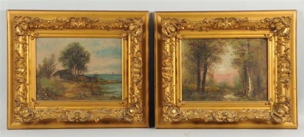 PAIR OF OIL ON CANVAS PAINTINGS.                  