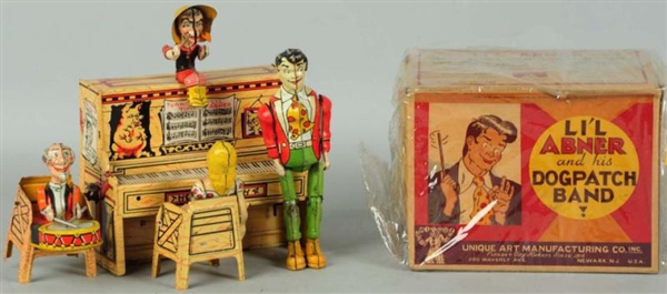 TIN LITHO UNIQUE ART LIL ABNER DOGPATCH BAND TOY 