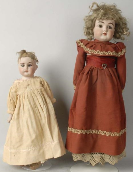 LOT OF 2: BISQUE DOLLS.                           