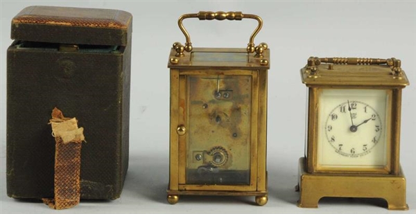 LOT OF 2: CARRIAGE CLOCKS.                        