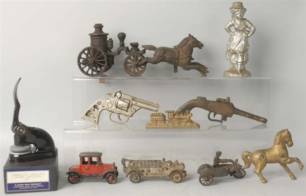 LOT OF ASSORTED CAST IRON & MISCELLANEOUS TOYS.   