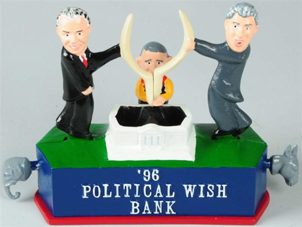 THE 1996 POLITICAL WISH MECHANICAL BANK.          