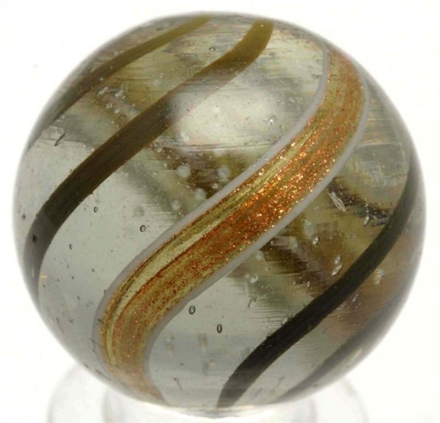 CLEAR BANDED LUTZ MARBLE.                         