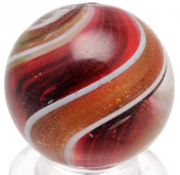RED RIBBON LUTZ MARBLE.                           