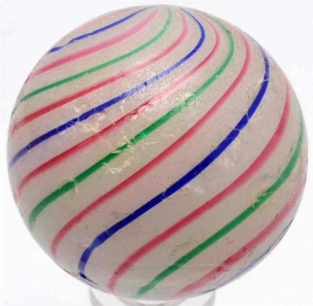 LARGE TRI-COLOR CLAMBROTH MARBLE.                 
