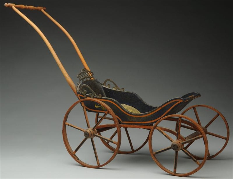 CHARMING ANTIQUE DOLL CARRIAGE.                   