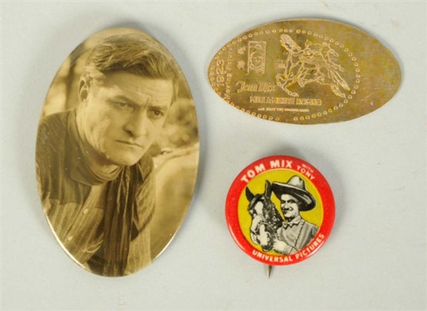 LOT OF 3: TOM MIX ITEMS.                          