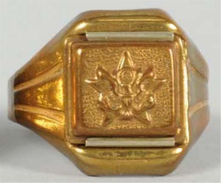 LONE RANGER ARMY INSIGNIA SECRET COMPARTMENT RING 