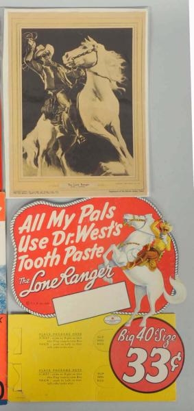 LOT OF 2: LONE RANGER PAPER ITEMS.                