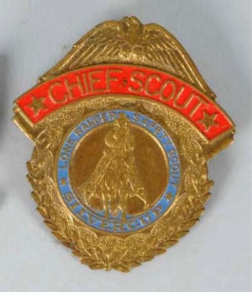 LONE RANGER SILVERCUP BREAD CHIEF SCOUT BADGE.    