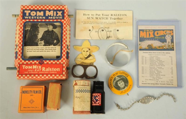 LOT OF 7: TOM MIX ITEMS.                          