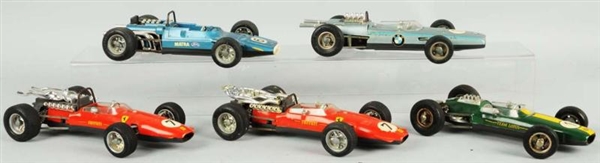 LOT OF 5: SCHUCO WIND-UP RACE CARS.               