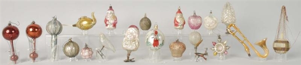 LOT OF 20: EARLY GLASS CHRISTMAS ORNAMENTS        