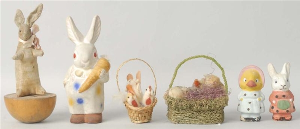 LOT OF 6: EASTER FIGURES.                         