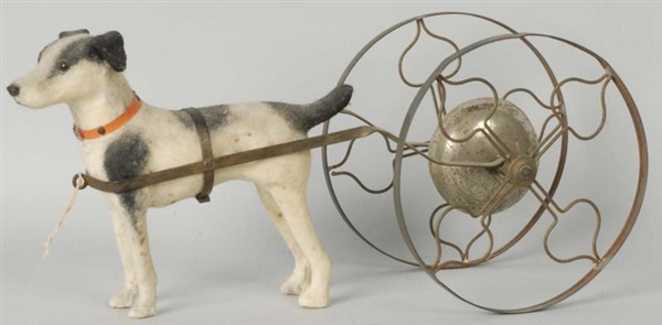 GERMAN DOG-PULLED BELL TOY.                       
