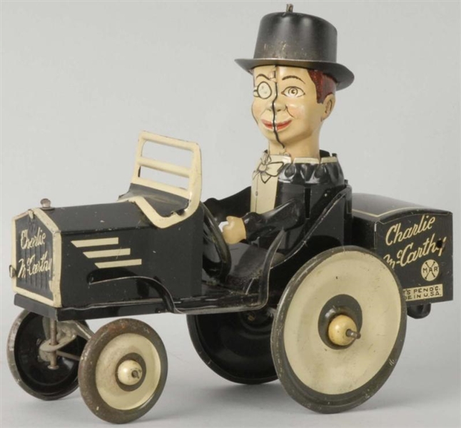TIN LITHO MARX CHARLIE MCCARTHY WHOOPEE CAR TOY.  