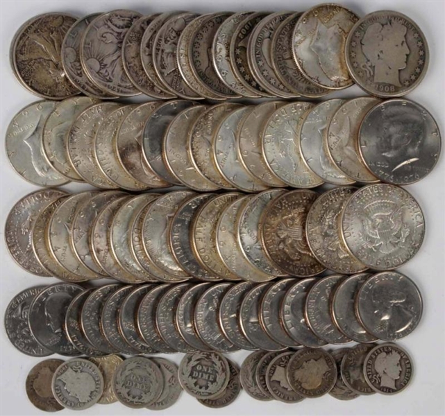 LOT OF US SILVER COINS.                           
