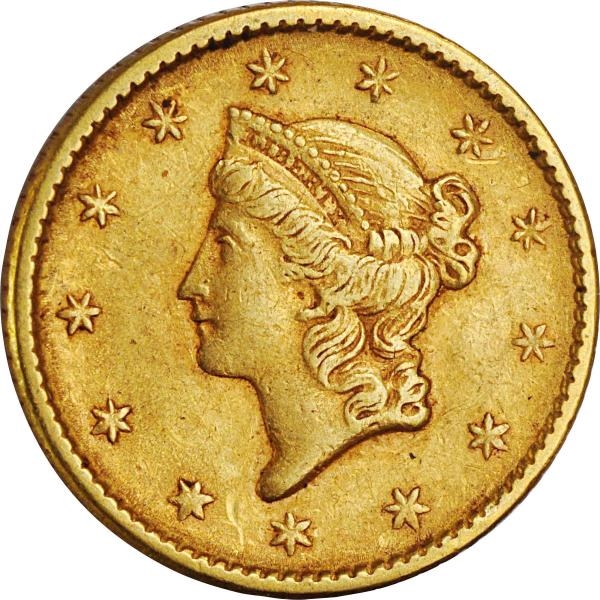 1852 $1 GOLD COIN.                                