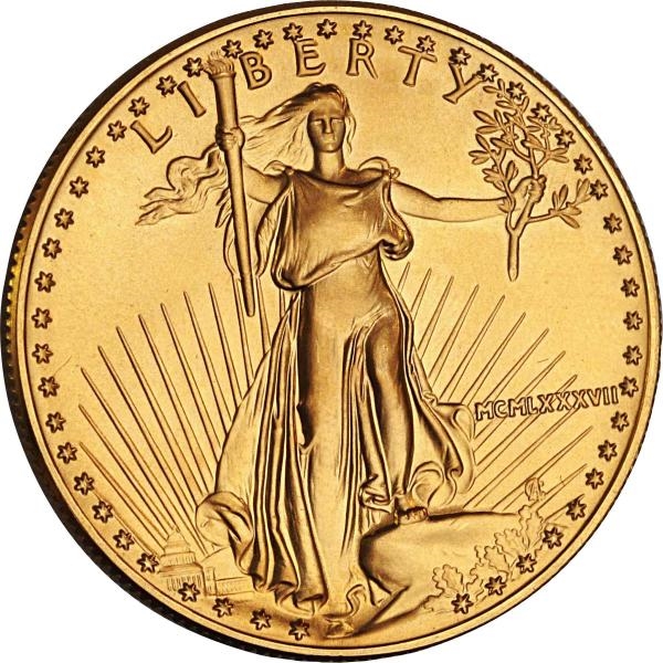 1987 $50 GOLD EAGLE.                              