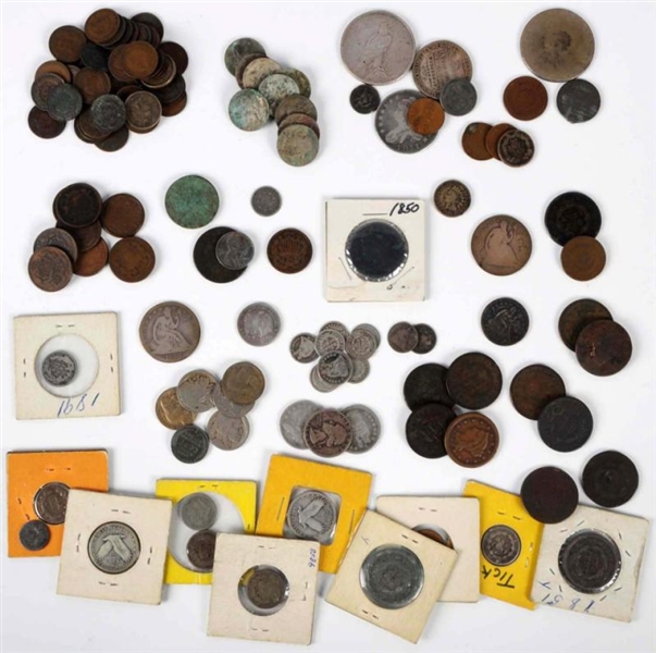 LARGE LOT OF US TYPE COINS.                       