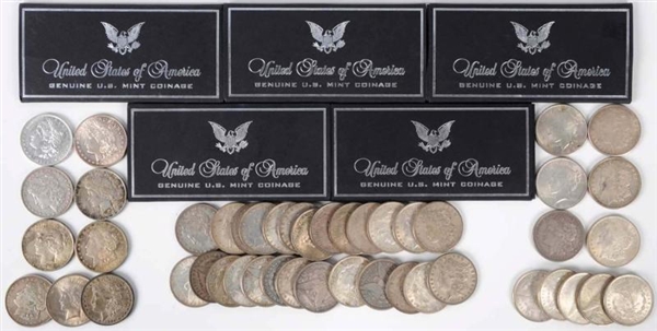 LOT OF 49: US SILVER DOLLARS.                     