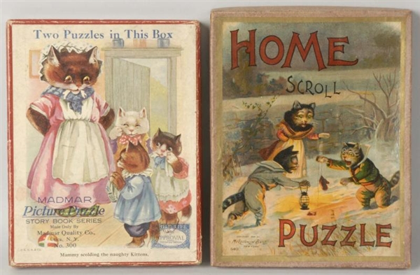 LOT OF 2: BOXED CAT PUZZLES.                      